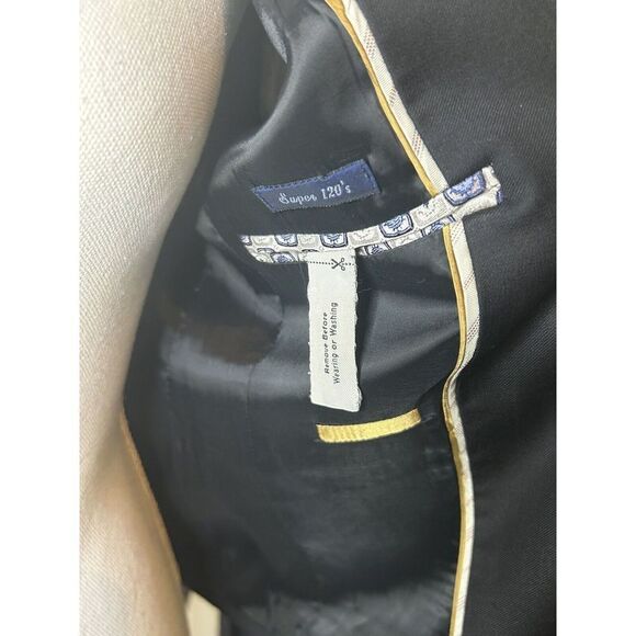 J. CREW Black Super 120s 100% Wool Blazer Jacket Work Office Wear Sz 4 - Picture 8 of 8